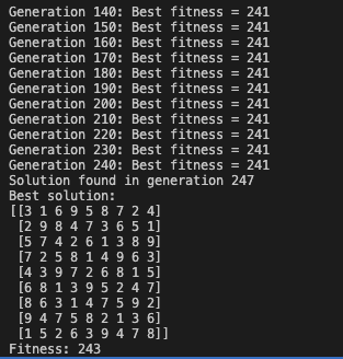 Genetic Algorithm Sodoku